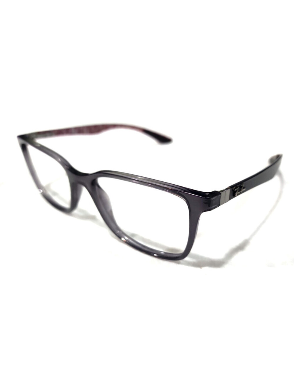 Ray Ban RB8905 5845 Gray Red Carbon Fiber Square Eyeglasses Frame 55-18 145